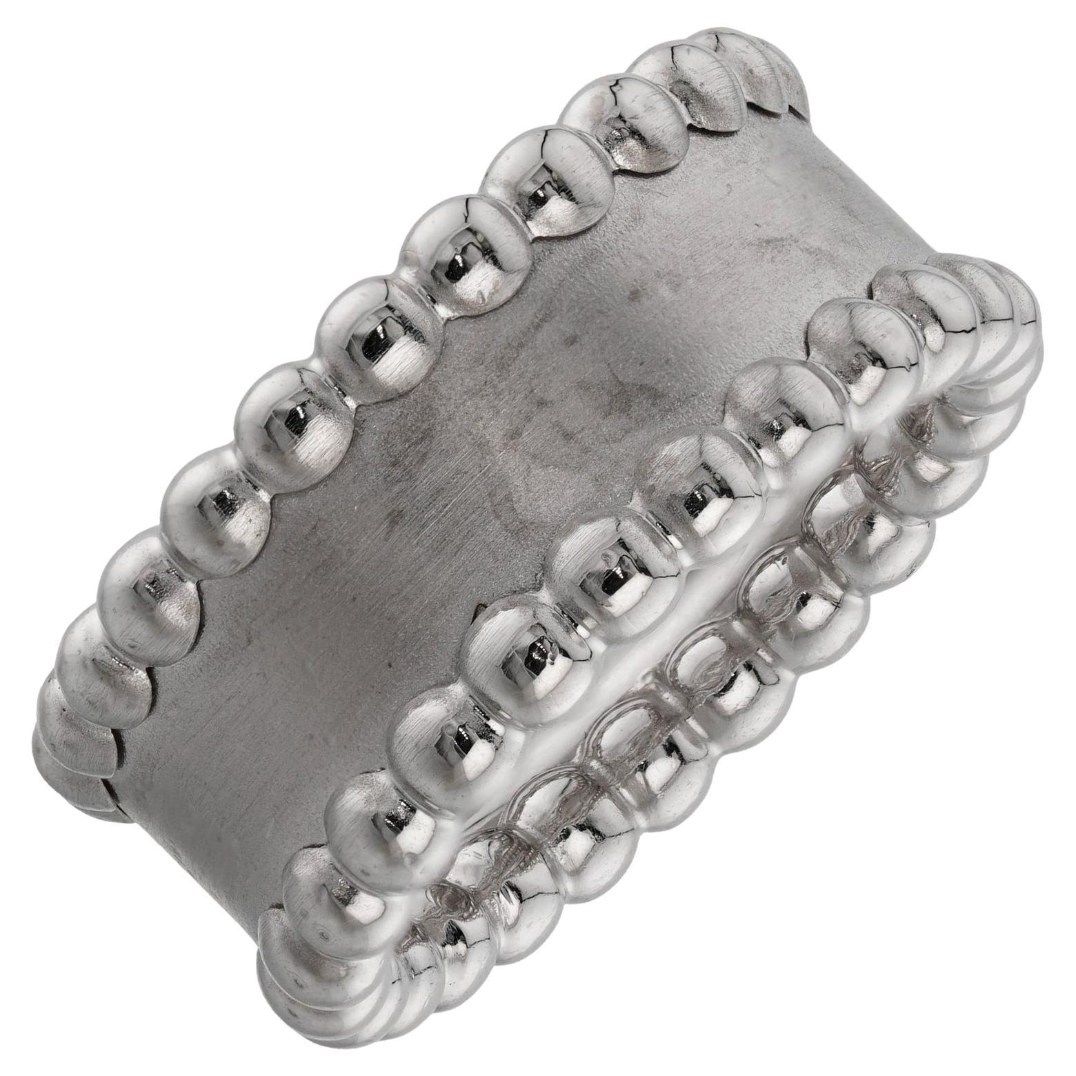 VAN CLEEF & ARPELS Perle 18k White Gold Band Ring