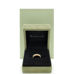 Van Cleef & Arpels Perlee 1 Row Band Ring 18K Yellow Gold and Diamonds