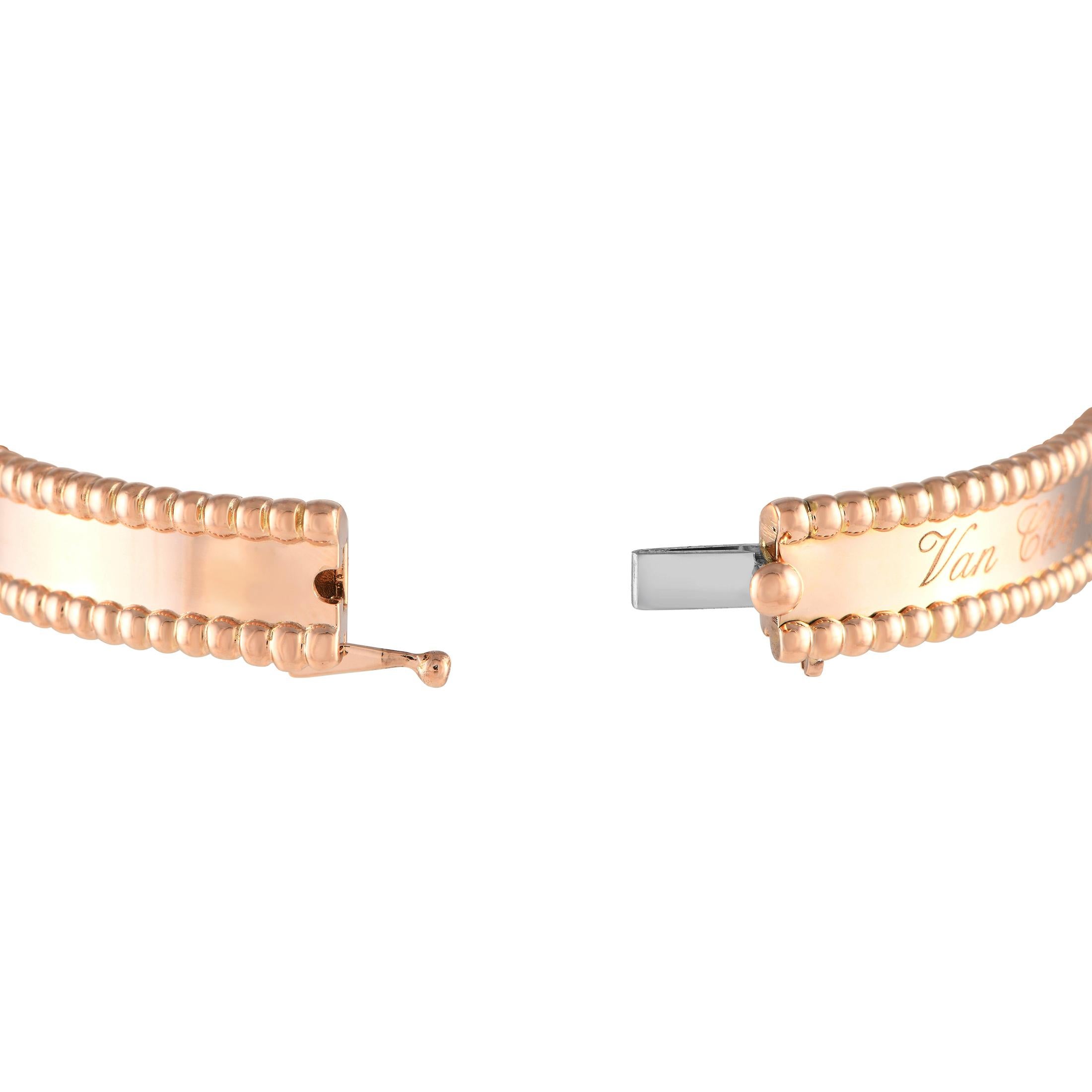 Van Cleef & Arpels Perlee Bracelet en or rose 18 carats, taille S Pour femmes en vente