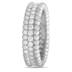Anello Van Cleef & Arpels Perlee in oro bianco 18 carati con diamante da 0,55 carati