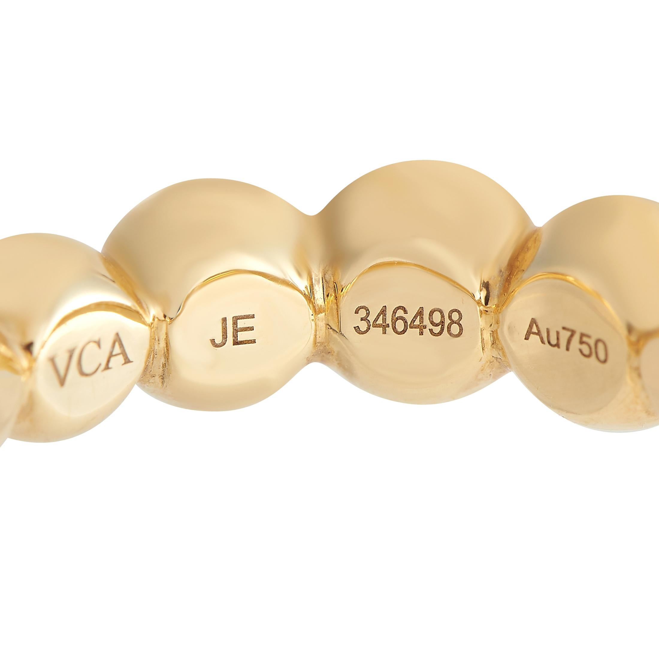 Women's Van Cleef & Arpels Perlee 18K Yellow Gold Band Ring VC09-100423