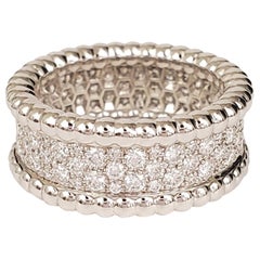 Van Cleef & Arpels Perlée 3-Row Diamond Ring