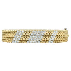 Van Cleef & Arpels Perlée Bracelet 18K Yellow Gold & Diamonds Size S