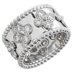 Van Cleef & Arpels Perlée Clover Diamond 18k White Gold Large Model