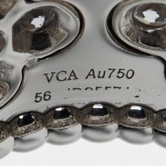 Van Cleef & Arpels Perlée Clover Diamond 18k White Gold Large Model Ring 56