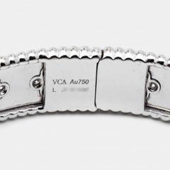 Van Cleef & Arpels Perlée Clover Diamonds 18k White Gold Bracelet L