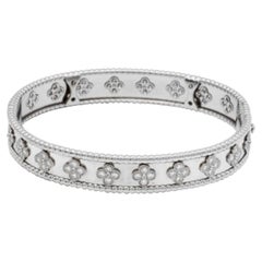 Van Cleef & Arpels Perlée Clover Diamonds 18k White Gold Bracelet L