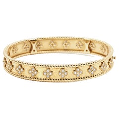Van Cleef & Arpels Bracelet Perlée Trèfle Diamants Or Jaune 18k L