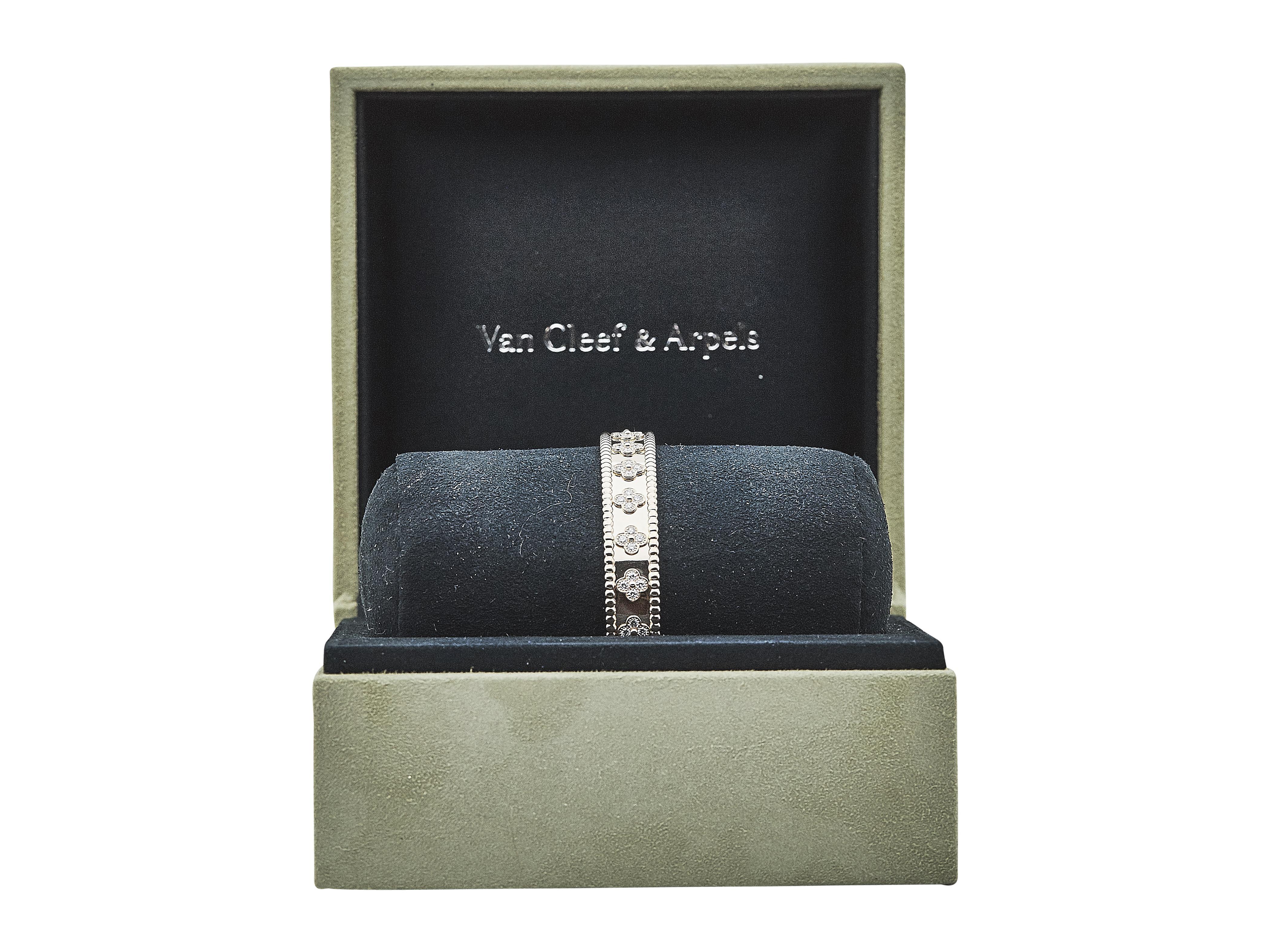 Taglio rotondo Van Cleef & Arpels Bracciale con Trifogli Perlée in oro rosa 18 carati Diamante Taglia Grande in vendita