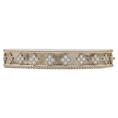 Van Cleef & Arpels Bracciale con Trifogli Perlée in oro rosa 18 carati Diamante Taglia Grande