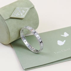 Van Cleef & Arpels Perlée Clovers Bracelet Diamond 18K White Gold Size M
