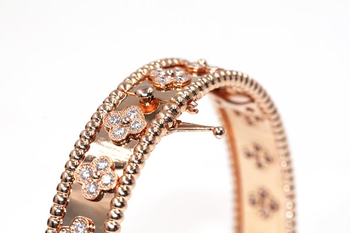 Van Cleef and Arpels Perlée Clovers Bracelet, Medium Model Pink ...