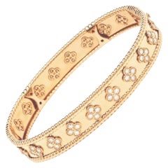 Van Cleef & Arpels Perlée Clovers Diamond Bracelet 18K Rose Gold Small Model