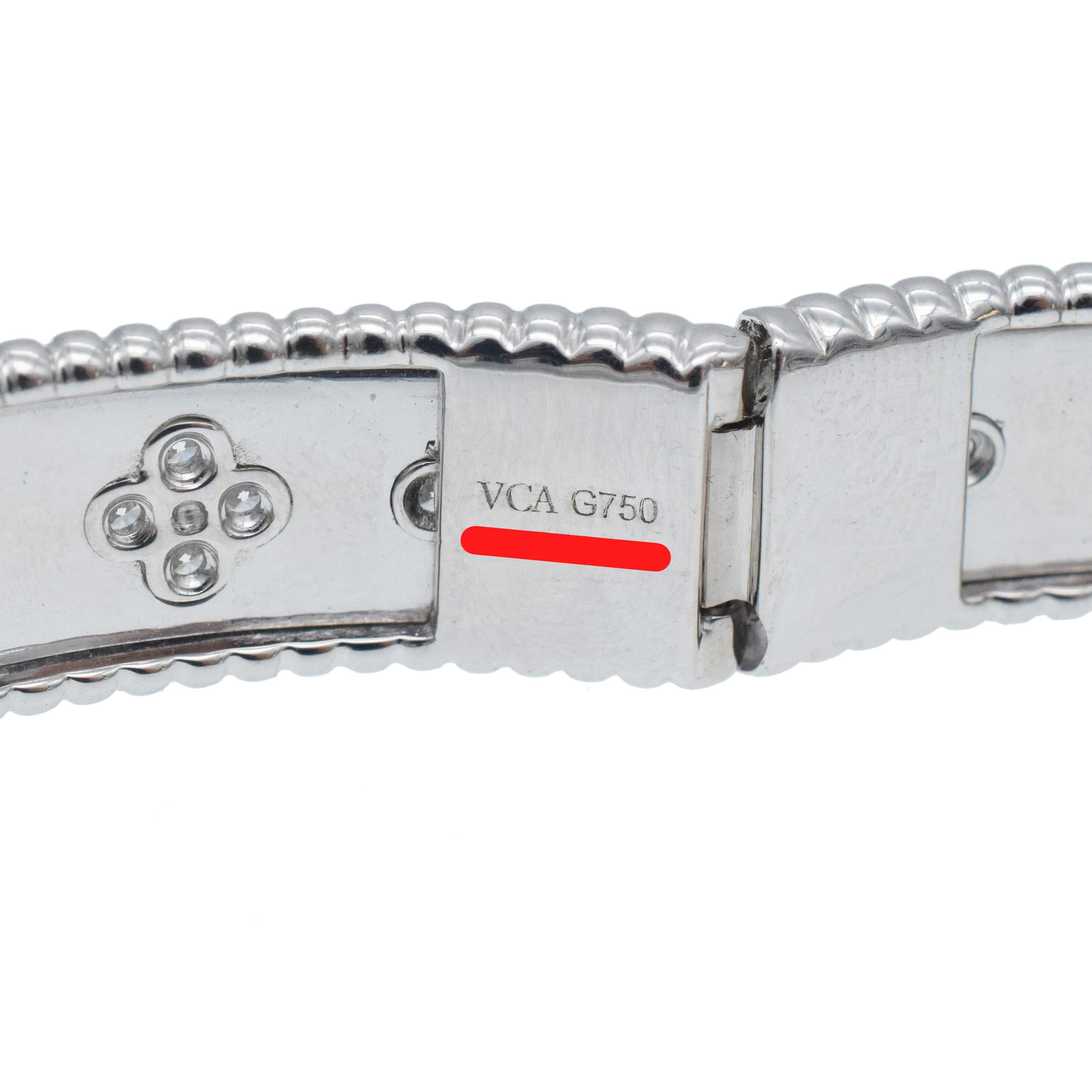 Van Cleef & Arpels Bracciale con diamanti a forma di trifoglio 