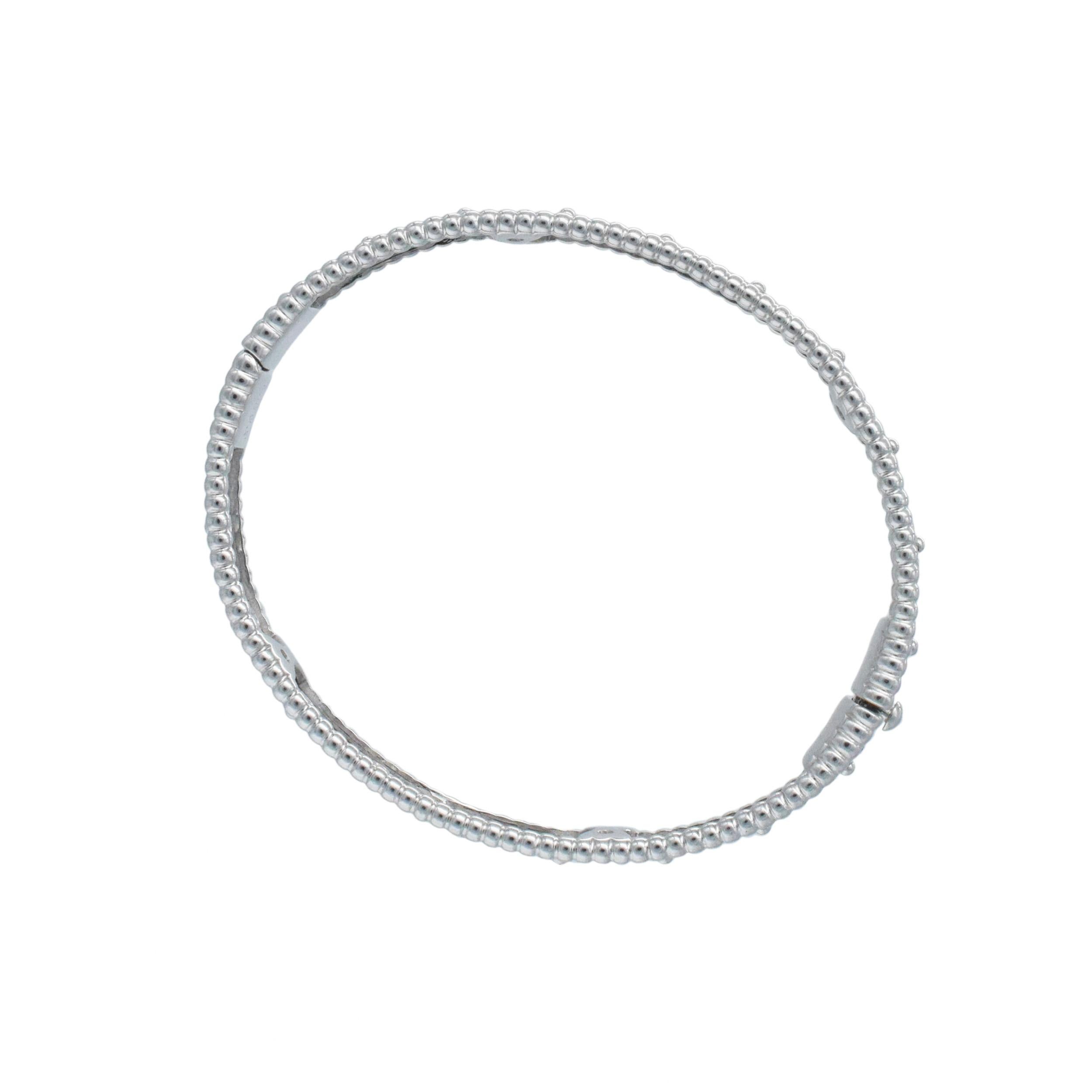 Taglio rotondo Van Cleef & Arpels Bracciale con diamanti a forma di trifoglio 