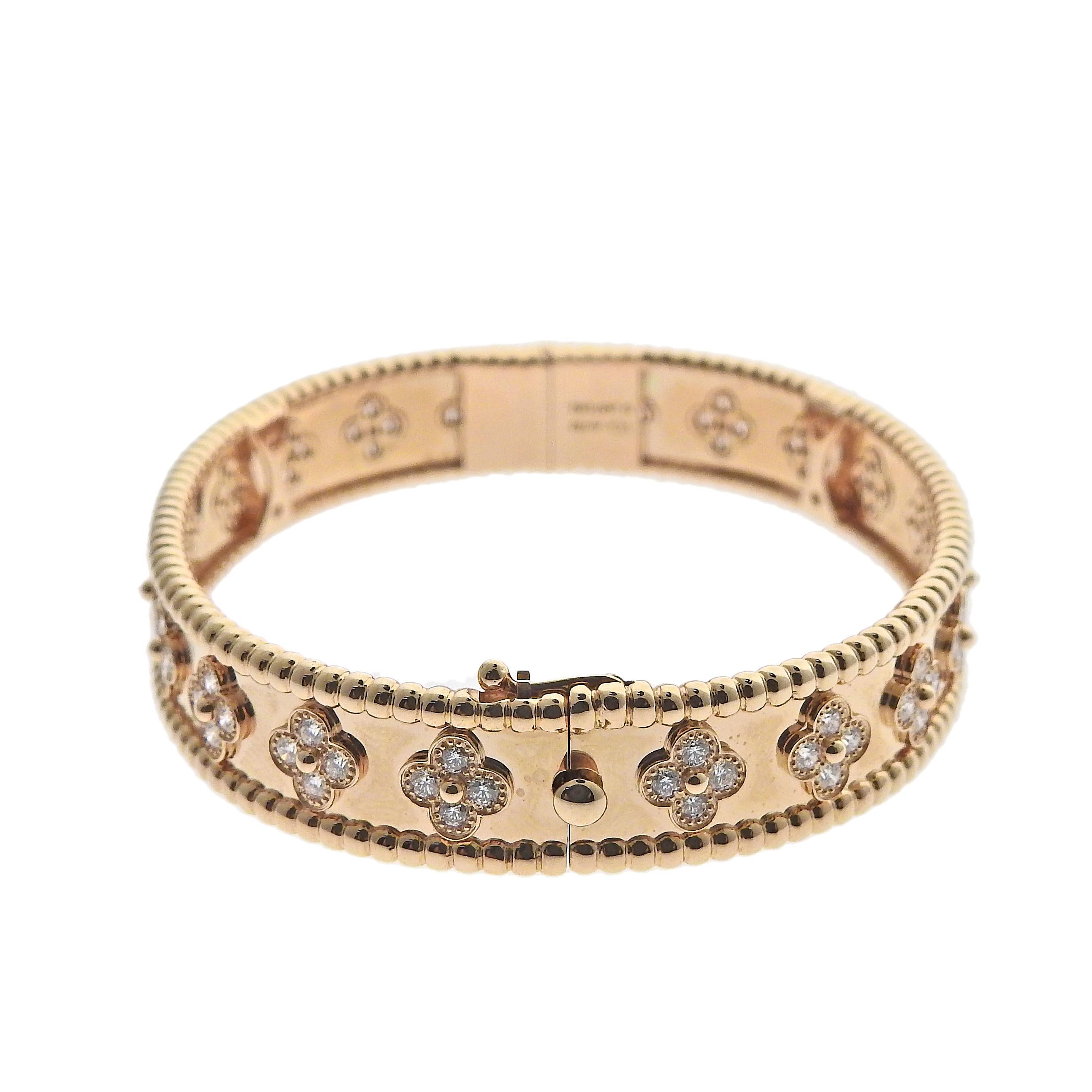 Van Cleef Clover Bracelet Perlee - 3 For Sale on 1stDibs | clover bracelet  van cleef, perlee clover bracelet, perlee bracelet