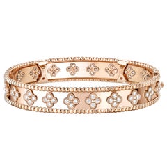 Van Cleef & Arpels Perlée Clovers Armband, großes Modell, 18 Karat Roségold