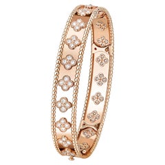 Van Cleef & Arpels Perlée Clovers Armband, großes Modell, 18 Karat Roségold
