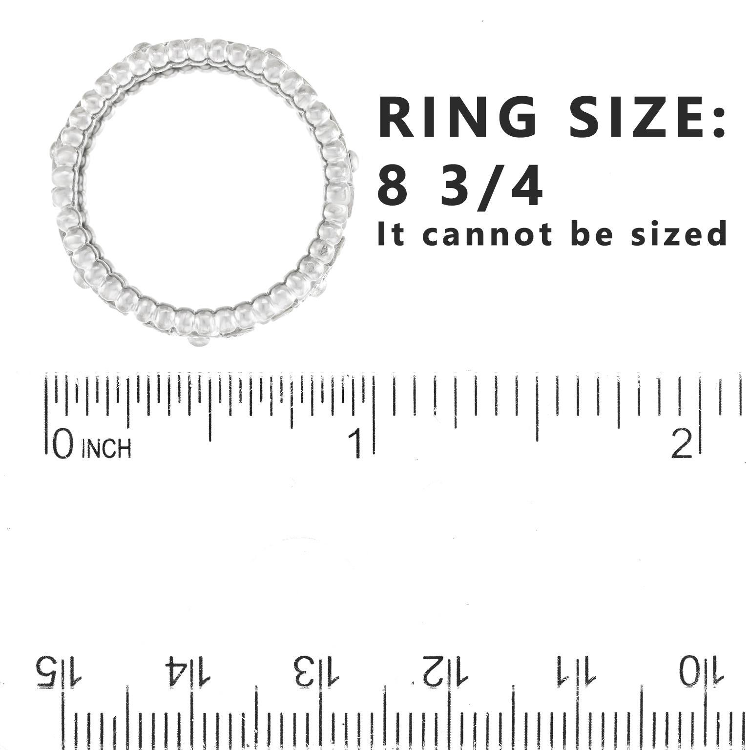 Van Cleef & Arpels Perlée Kleeblatt Ring Extra Wide Modell Größe 8.75 im Angebot 1