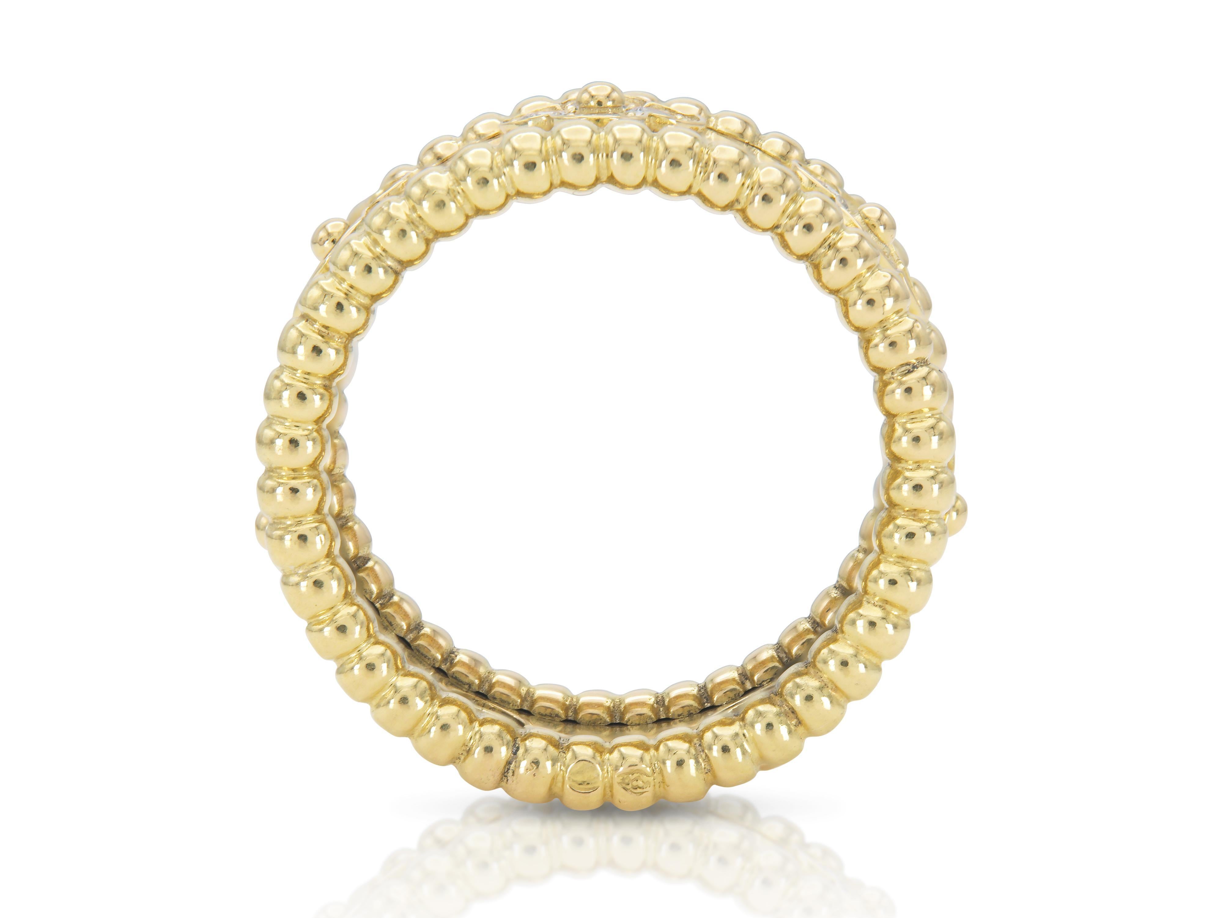 Van Cleef & Arpels Perlée Clovers Ring In Good Condition For Sale In New York, NY