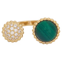 Van Cleef & Arpels 'Perlée Couleurs' Malachite and Diamond Ring