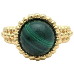 Van Cleef & Arpels Perlee Couleurs Malachite Ring 18 Karat Gold