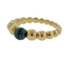 Van Cleef & Arpels Perlee Couleurs Variation Malachite Gold Ring