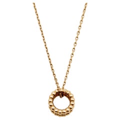 Van Cleef & Arpels Perlée Diamond 18k Rose Gold Pendant Necklace