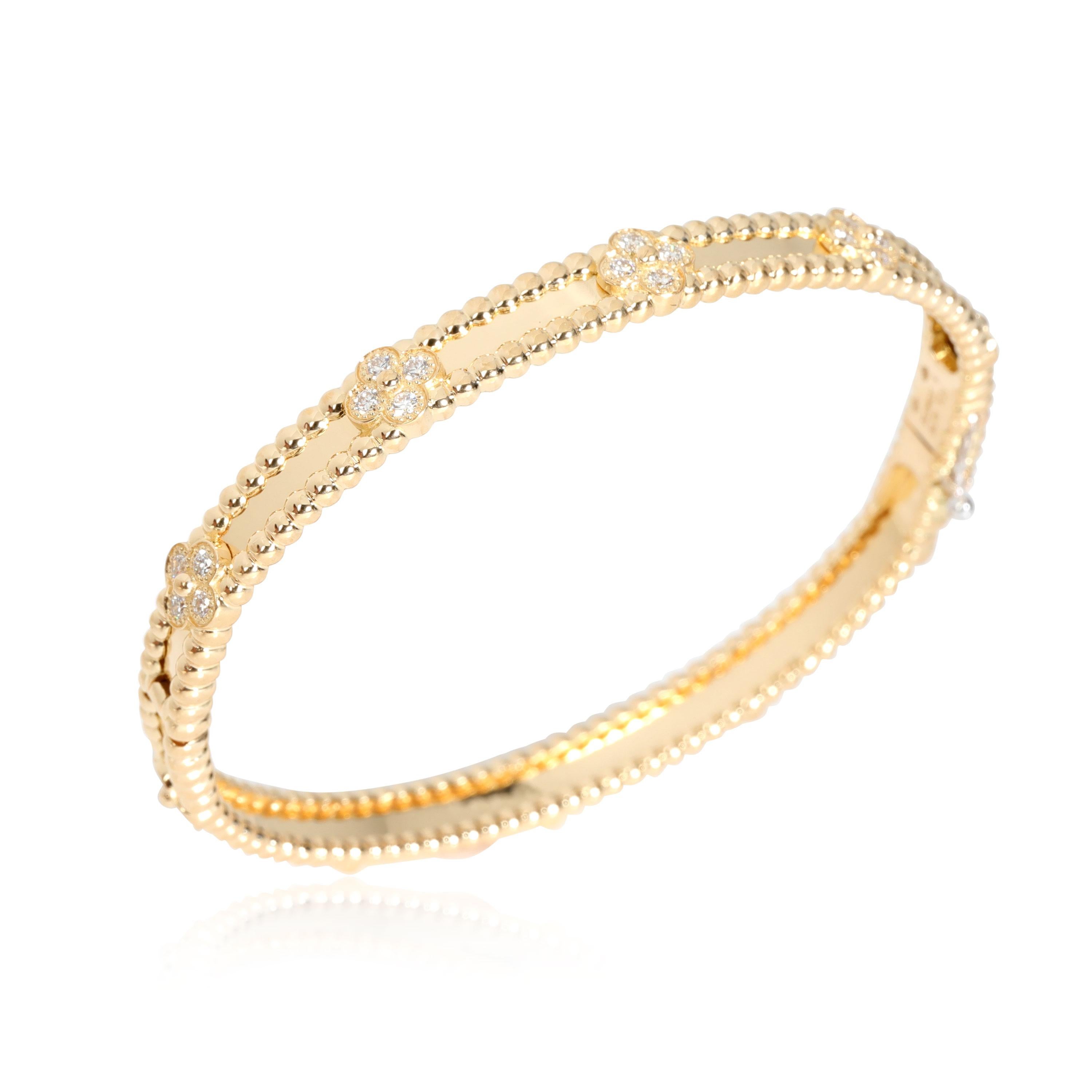 van cleef perlee diamond bracelet