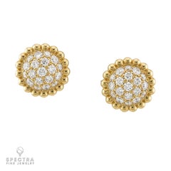 Pendientes de diamantes Van Cleef & Arpels Perlee, Oro amarillo de 18 quilates