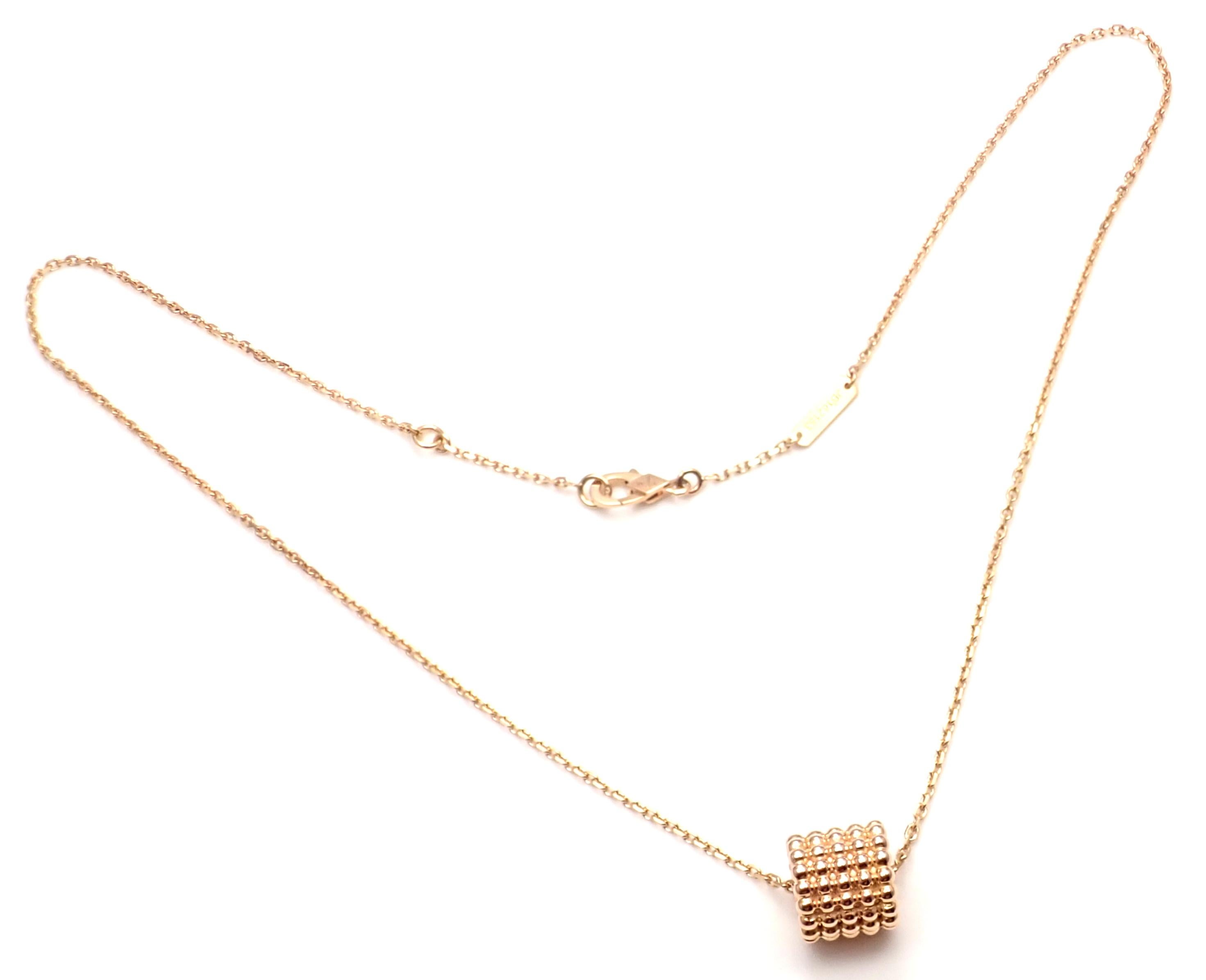 18k Rose Gold 5 Rows Perlee Pendant Necklace by Van Cleef & Arpels. 
This necklace comes with 2 service papers from VCA store for the pendant and the chain.
Details: 
Length: 16.5