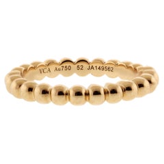 Van Cleef & Arpels Perlée Pearls Band Ring, Medium Model in Rose Gold