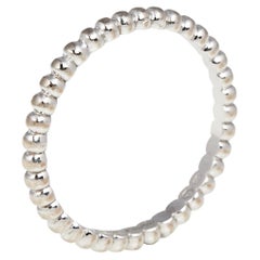 Van Cleef & Arpels Perlee Pearls of 18K White Gold Narrow Band Ring 52 SM