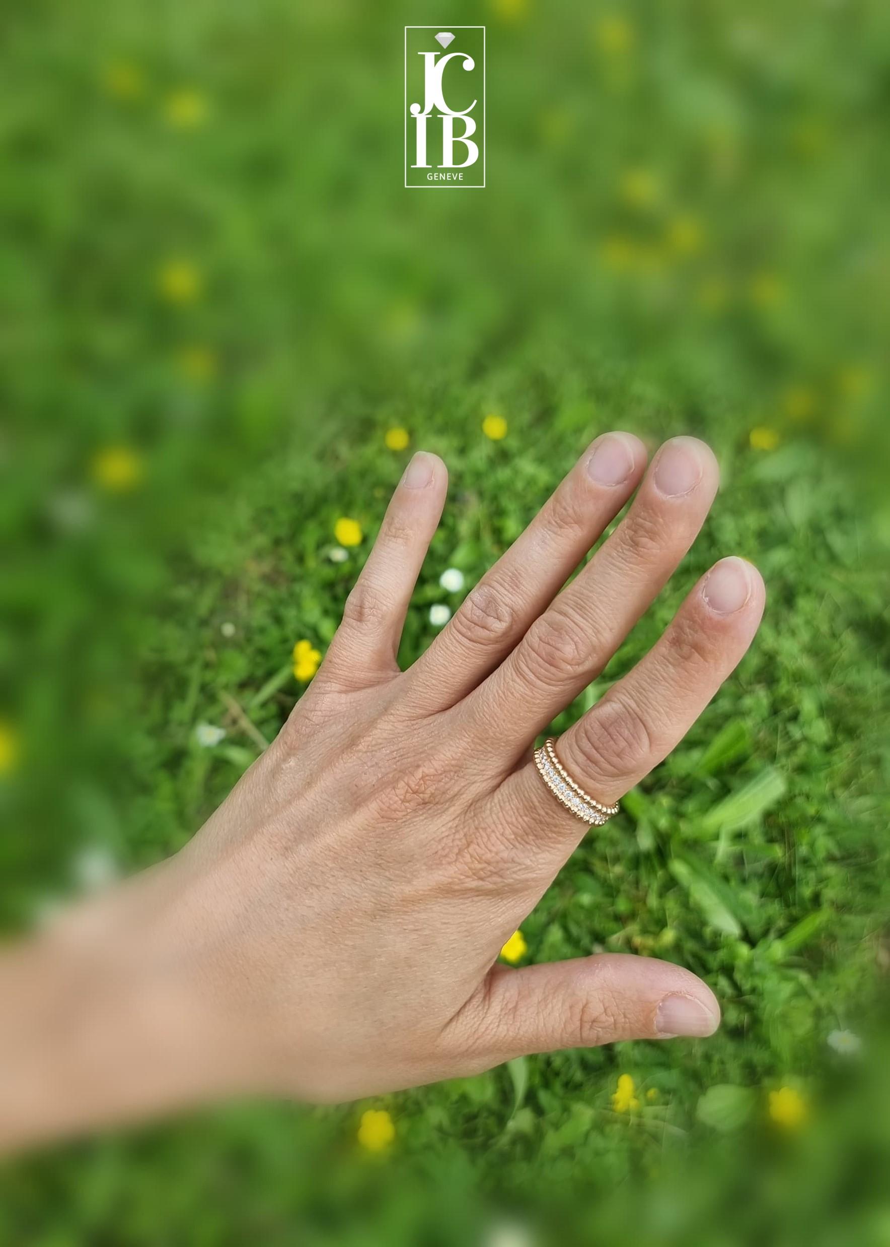 VAN CLEEF & ARPELS PERLEE Bague en or rose et diamants 2022 en vente 2