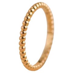 Vintage Van Cleef & Arpels Perlée Rose Gold Ring Small Model