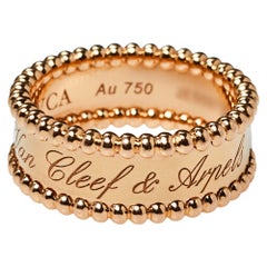 Van Cleef & Arpels Perlée Signature 18K Rose Gold Ring Size 54