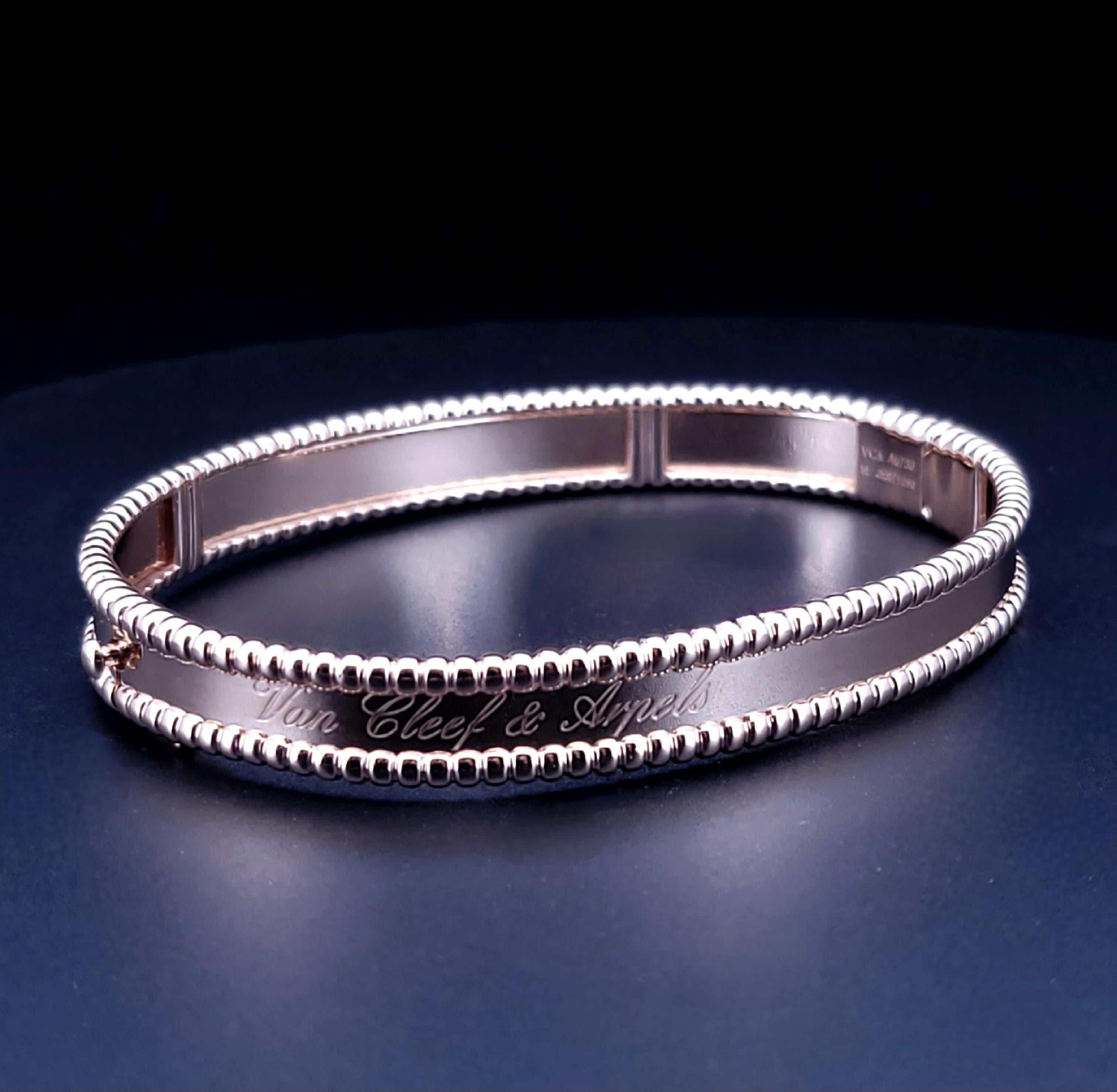 Donna Van Cleef & Arpels Perlee Signature Bangel  Oro rosa 18K 750  Dimensione media in vendita