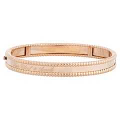 Van Cleef & Arpels Perlee Signature Bangle Bracelet in 18k Rose Gold