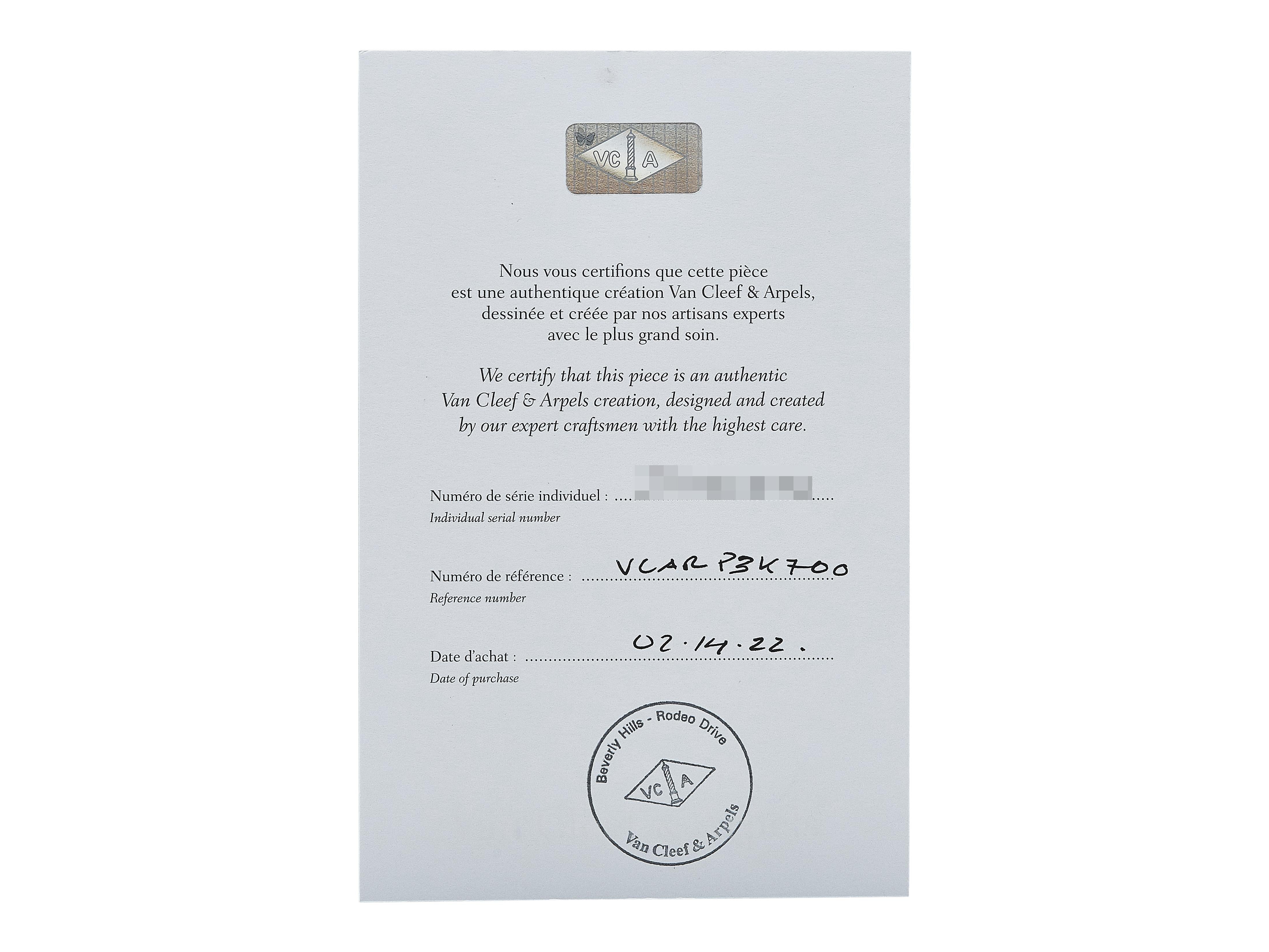 Van Cleef & Arpels Pulsera Firma Perlée 18K RG Modelo Mediano en venta 3