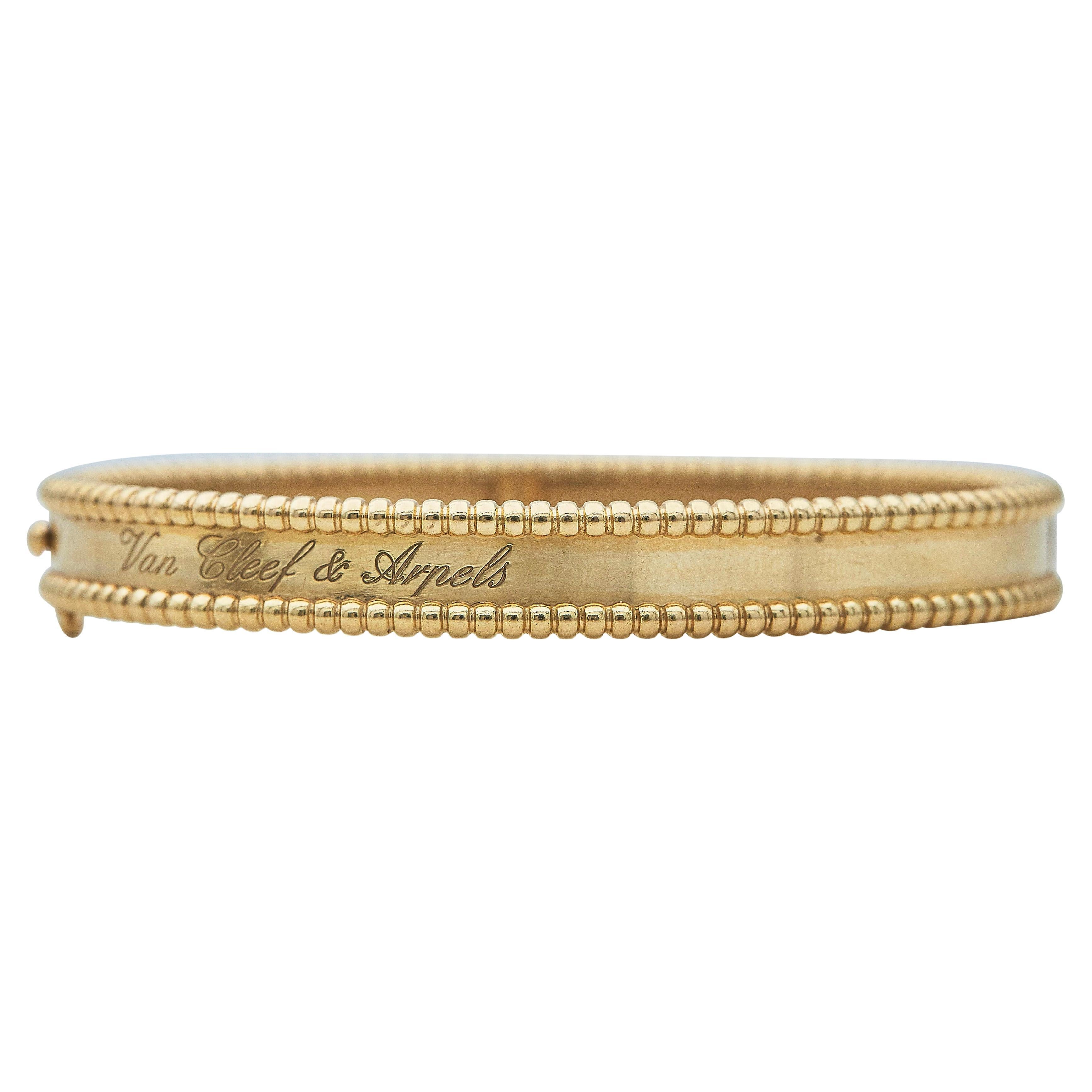 Van Cleef & Arpels Perlée Signature Bracelet 18K Rose Gold Medium Model