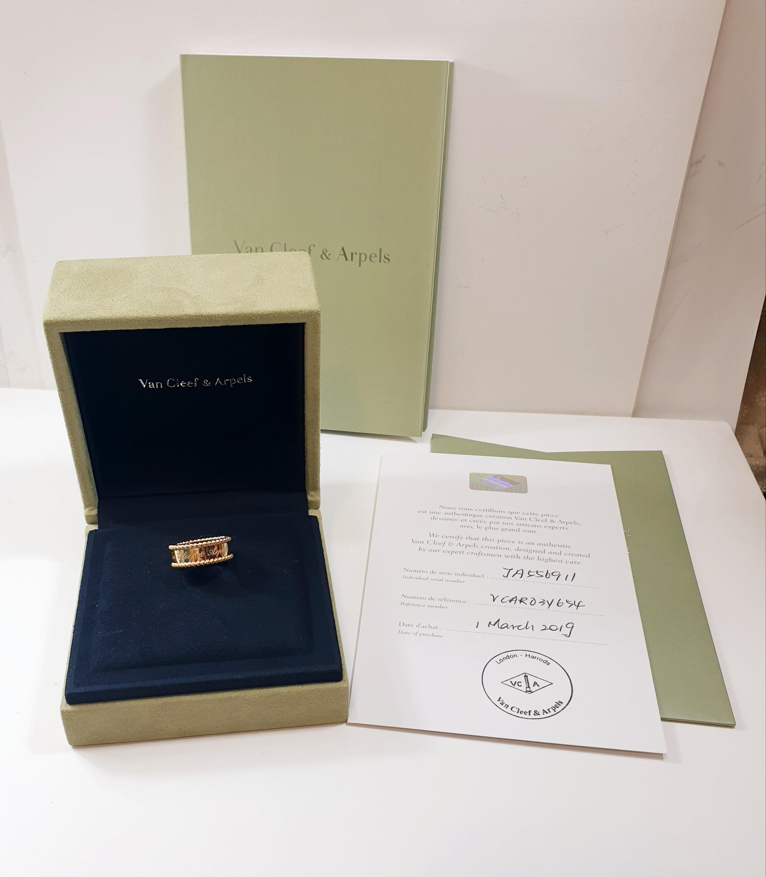 Contemporary Van Cleef & Arpels Perlée Signature Statement Ring in 18k yellow gold 