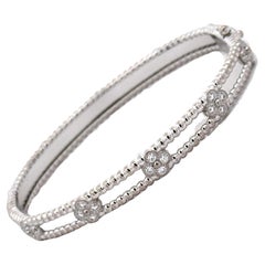 Van Cleef & Arpels Bracelet Perlée Sweet Clovers Diamant or blanc 18K