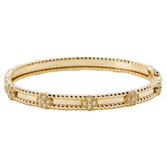Van Cleef & Arpels Perlée Sweet Clovers Diamonds 18k Medium Model Bracelet S