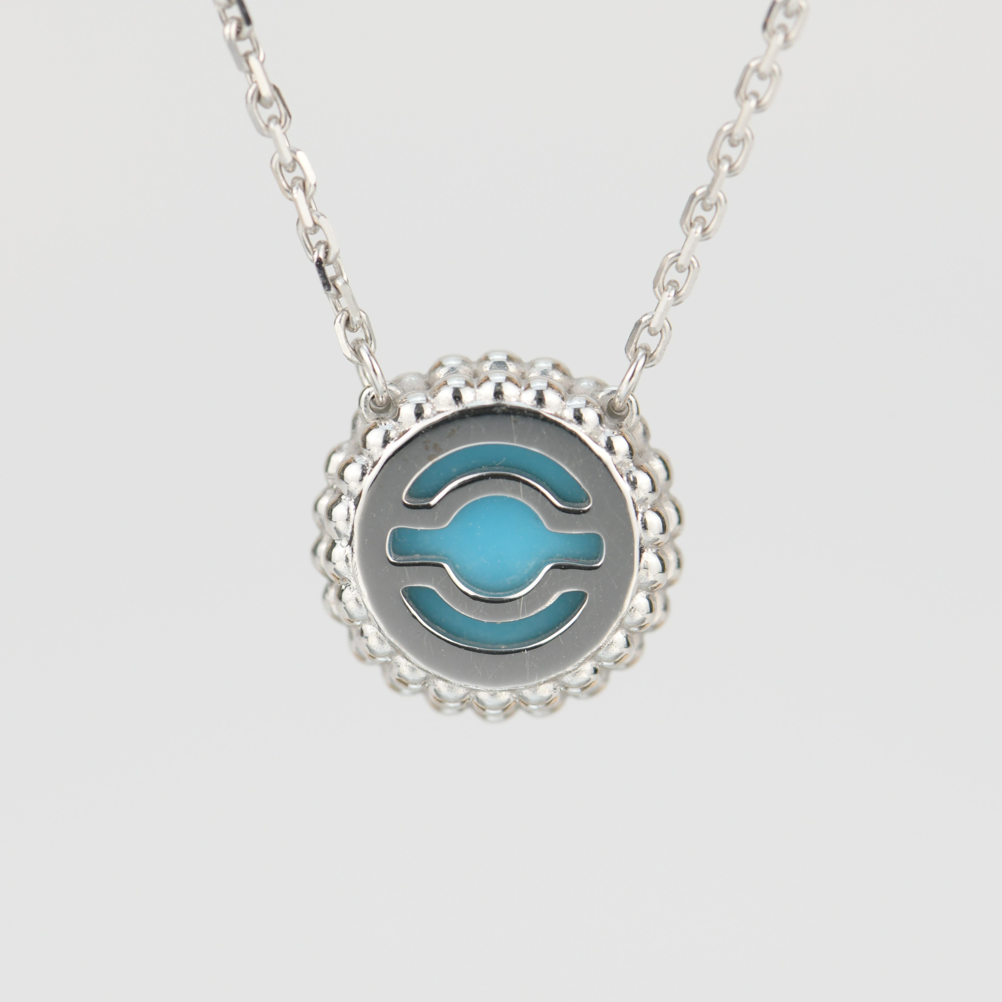 van cleef perlee collection pendant turquoise