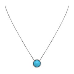 Van Cleef & Arpels Perlée Turquoise White Gold Pendant