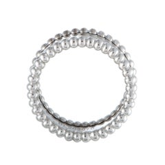 Van Cleef & Arpels Perlée White Gold Signature Band Ring