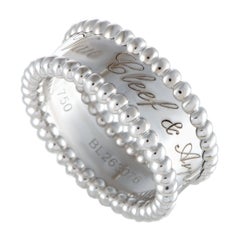Van Cleef & Arpels Perlée White Gold Signature Band Ring