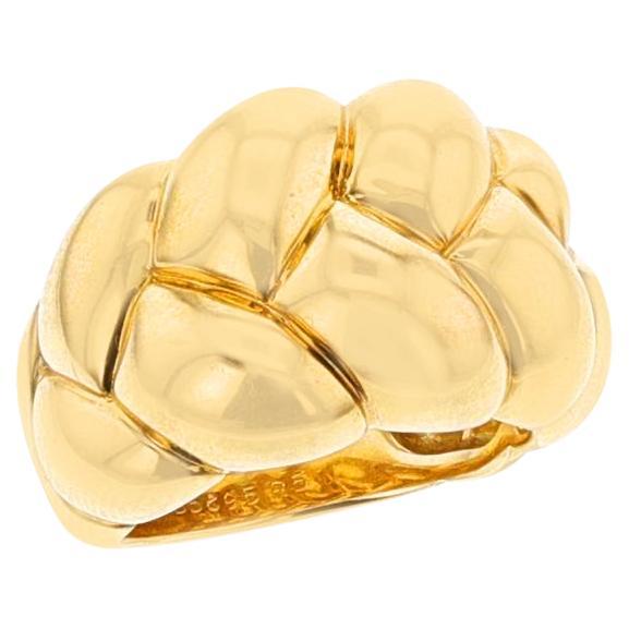 Van Cleef & Arpels (Péry et Fils) Gold Rope Bombe Ring, 18k For Sale