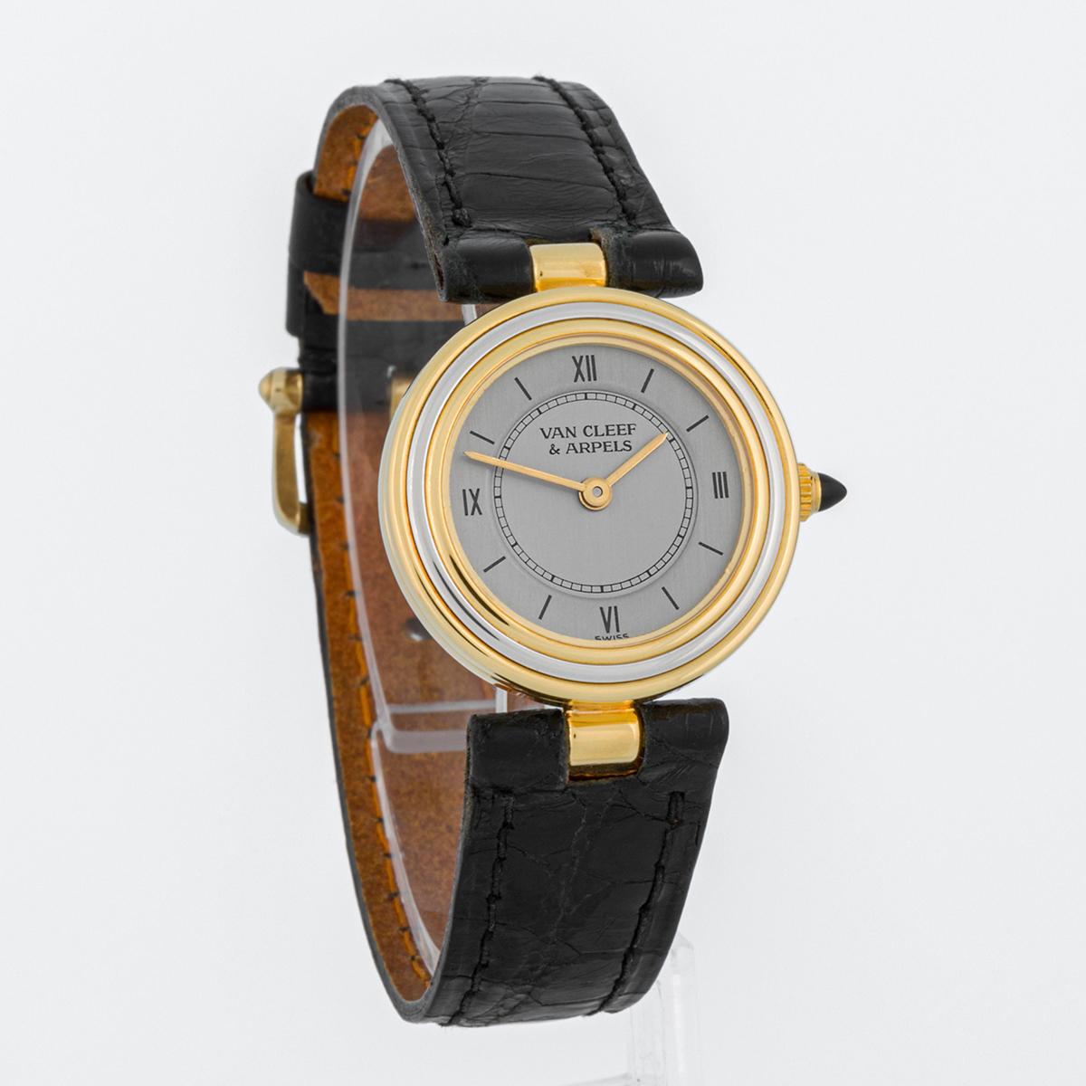 Van Cleef & Arpels Peti Ronde two tone gold - Lady watch In Good Condition For Sale In MADRID, ES