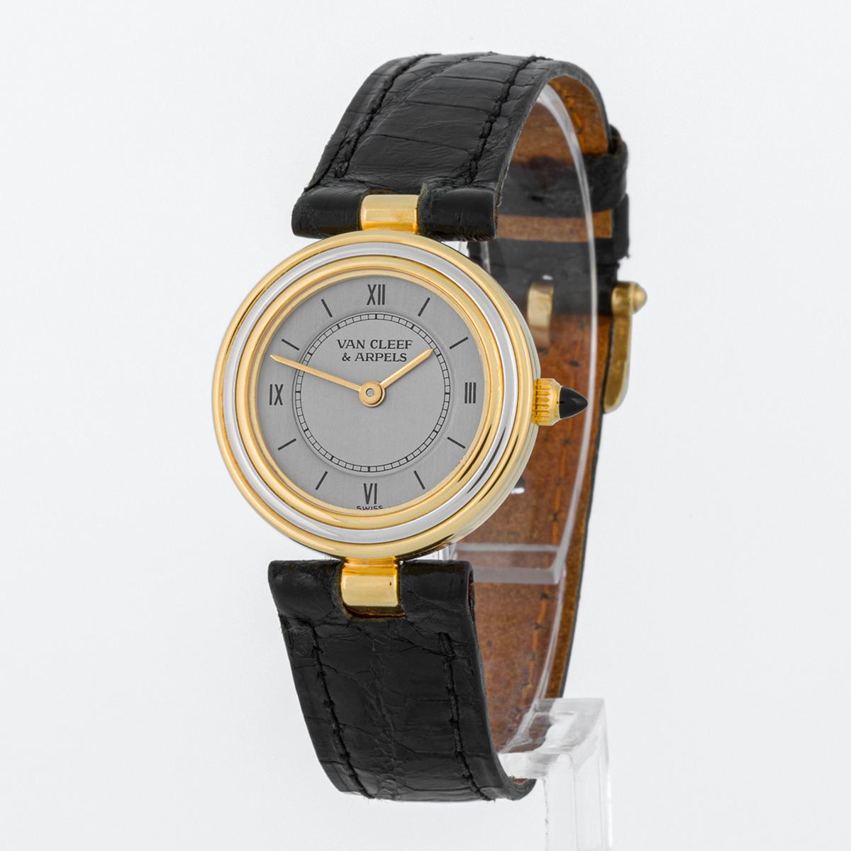 Women's Van Cleef & Arpels Peti Ronde two tone gold - Lady watch For Sale